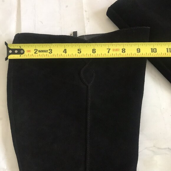 Torrid Women's Size 10 Genuine Suede Knee High Wide Calf Black Boots - Picture 5 of 7